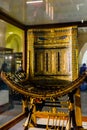 Ceremonial Chair of Tutankhamun in Museum of Egyptian Antiquities known commonly as the Egyptian Museum or Museum of Cairo