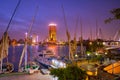 The evening view on Nile embankment in Cairo, Egypt