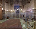 Interior of the tomb of the Reza Shah of Iran, Al Rifaii Mosque Royal Mosque, located in front the Cairo Citadel, Egypt