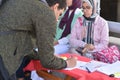 registration for blood donor before donation during a blood donation campaign for children with thalassemia