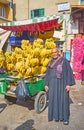 Banana street seller, Cairo, Egypt Royalty Free Stock Photo