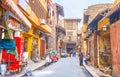 The shabby El-Gamaleya street in old Cairo, Egypt Royalty Free Stock Photo