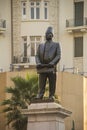 CAIRO, EGYPT - DECEMBER 29, 2021: Statue of Talaat Harb in Midan Talaat Harb Square Downtown Cairo Egypt