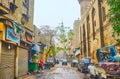 The alleys at Al-Moez street, Islamic Cairo, Egypt