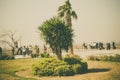 Cairo, egypt, february 25, 2017: view of people inside cairo citadel Royalty Free Stock Photo