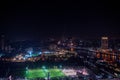 18/11/2018 Cairo, Egypt, incredible skyscraper view of a night city Royalty Free Stock Photo