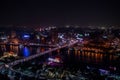 18/11/2018 Cairo, Egypt, incredible skyscraper view of a night city Royalty Free Stock Photo