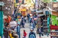 18/11/2018 Cairo, Egypt, inhabitants of garbage city in the streets of his area among a bunch of garbage Royalty Free Stock Photo