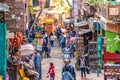 18/11/2018 Cairo, Egypt, inhabitants of garbage city in the streets of his area among a bunch of garbage Royalty Free Stock Photo