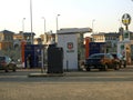 Cairo, Egypt, January 26 2023: Automated Teller Machine drive-thru lanes providing access to ATMs using an automobile in New Cairo