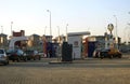 Cairo, Egypt, January 26 2023: Automated Teller Machine drive-thru lanes providing access to ATMs using an automobile in New Cairo