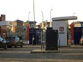 Cairo, Egypt, January 26 2023: Automated Teller Machine drive-thru lanes providing access to ATMs using an automobile in New Cairo