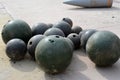 Cairo, Egypt, January 7 2023: Bombs of different types and sizes, penetrator and general purpose bomb from the Egyptian national