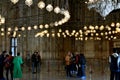 Cairo, Egypt, January 7 2023: Details of The great mosque of Muhammad Ali Pasha or Alabaster mosque in Citadel of Cairo, the main