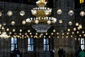 Cairo, Egypt, January 7 2023: Details of The great mosque of Muhammad Ali Pasha or Alabaster mosque in Citadel of Cairo, the main