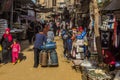 CAIRO, EGYPT - JANUARY 29, 2019: El-Khayamiya (Tentmakers) street in Cairo, Egy