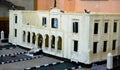 Cairo, Egypt, January 7 2023: A maquette model of Ismailia city police station in Cairo citadel museum commemorate Egyptian