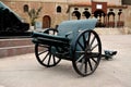 Cairo, Egypt, January 7 2023: old ancient military gun cannon used in old wars from the Egyptian national military museum in Cairo