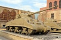 Cairo, Egypt, January 7 2023: old tanks, armored fighting vehicle used in old Egyptian wars from the Egyptian national military