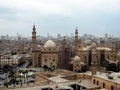 Sultan Hassan and Al Rifa'i Mosques in old Cairo city Citadel square, very famous Islamic mosques i Royalty Free Stock Photo