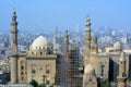 Sultan Hassan and Al Rifa'i Mosques in old Cairo city Citadel square, very famous Islamic mosques i Royalty Free Stock Photo