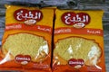 Cairo, Egypt, July 9 2023: ElMtbkh premium pasta vermicelli, El Matbakh or The Kitchen Vermicelli, traditional type of pasta round