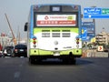 a public transportation one level touring passengers' transit bus CTA Cairo Transportation