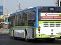 a public transportation one level touring passengers' transit bus CTA Cairo Transportation