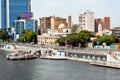 The walk of Egypt's people Cairo development project along Nile Corniche removing encroachments on the river