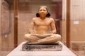 Cairo, Egypt, june 10, 2022: Egyptian Museum, seated egyptian Scribe