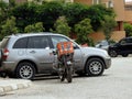 Cairo, Egypt, June 6 2023: Talabat motorcycle delivery service of Food, groceries and more, delivered quickly to doorstep ordered Royalty Free Stock Photo