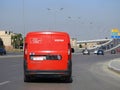 Cairo, Egypt, March 8 2023: Aramex vehicle for shipment and delivery, Aramex co is logistics company delivering to any destination