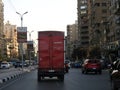 Cairo, Egypt, March 8 2023: Aramex vehicle for shipment and delivery, Aramex co is logistics company delivering to any destination