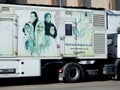 Cairo, Egypt, March 16 2023: The mobile unit for Egyptian women health with a mamogram device for early detection of breast cancer