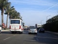 Cairo, Egypt, March 8 2023: Traffic signals in Egyptian streets, highway road car mobility and jam concept, streets of Cairo and