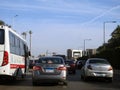 Cairo, Egypt, March 8 2023: Traffic signals in Egyptian streets, highway road car mobility and jam concept, streets of Cairo and