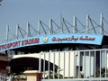 Cairo, Egypt, May 10 2023: Petrosport Stadium multi-use stadium with an all-seated capacity of 16k, completed in 2006, home for