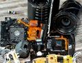 Cairo, Egypt, November 4 2022: The interior components of a compact digital photography and videography camera with electronic Royalty Free Stock Photo