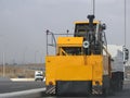 Cairo, Egypt, November 23 2022: A street sweeper cleaner vehicle that cleans to streets and road asphalt from debris, waste, dust