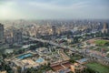 11/18/2018 Cairo, Egypt, panoramic view of the central and business part of the city from the observation deck at the highest towe