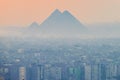 18/11/2018 Cairo, Egypt, panoramic view of the city from the observation deck of the African capital and with a large concentratio Royalty Free Stock Photo