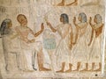 CAIRO, EGYPT- SEPTEMBER, 26, 2016: close up of a colored stela in cairo