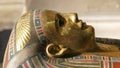 CAIRO, EGYPT- SEPTEMBER, 26, 2016: the gilded coffin of queen tuya in cairo