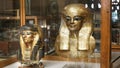 CAIRO, EGYPT- SEPTEMBER, 26, 2016: gilded statue of queen tuya in cairo, egypt