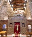 Cairo, Egypt - September 16, 2018: Inside Abu Serga church. Saints Sergius and Bacchus Church, also known as Abu Serga, in Coptic Royalty Free Stock Photo