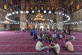 Cairo, Egypt - September 16, 2018: Interior of the Mosque of Muhammad Ali, also known as the Alabaster Mosque, Situated on the Royalty Free Stock Photo