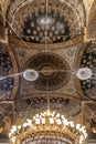 Cairo, Egypt - September 16, 2018: Interior of the Mosque of Muhammad Ali, also known as the Alabaster Mosque, Situated on the Royalty Free Stock Photo