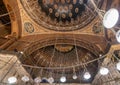 Cairo, Egypt - September 16, 2018: Interior of the Mosque of Muhammad Ali, also known as the Alabaster Mosque, Situated on the Royalty Free Stock Photo