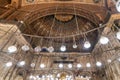 Cairo, Egypt - September 16, 2018: Interior of the Mosque of Muhammad Ali, also known as the Alabaster Mosque, Situated on the Royalty Free Stock Photo