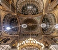 Cairo, Egypt - September 16, 2018: Interior of the Mosque of Muhammad Ali, also known as the Alabaster Mosque, Situated on the Royalty Free Stock Photo